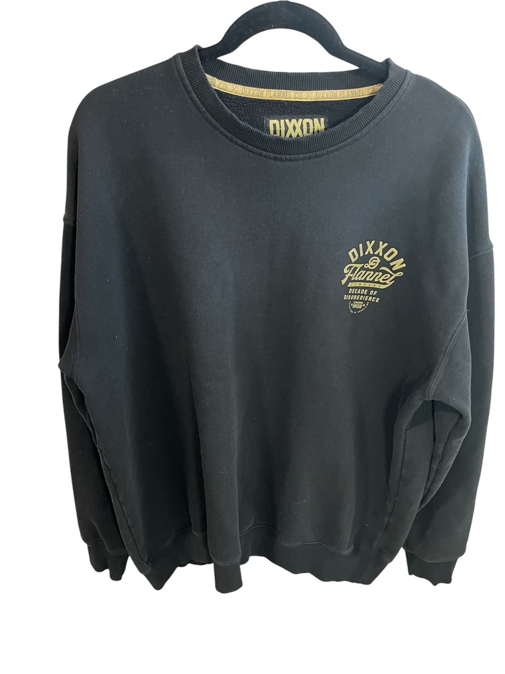Dixxon Flannel Company Gold Pastime Crewneck Black Sweatshirt Size XL